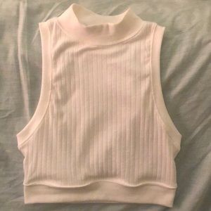 White high neck tank